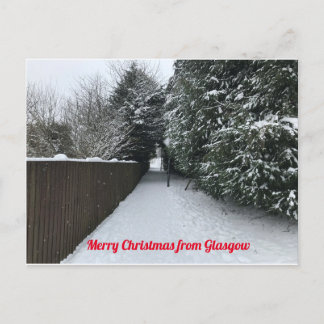 Merry Christmas from Glasgow postcard