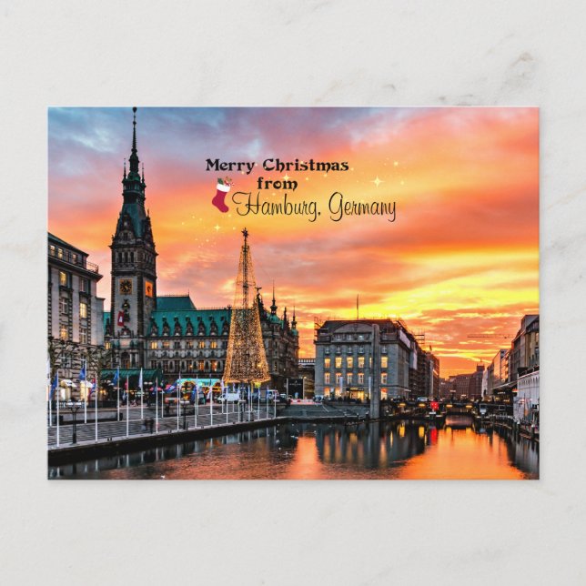 Merry Christmas from Hamburg, Germany Postcard (Front)
