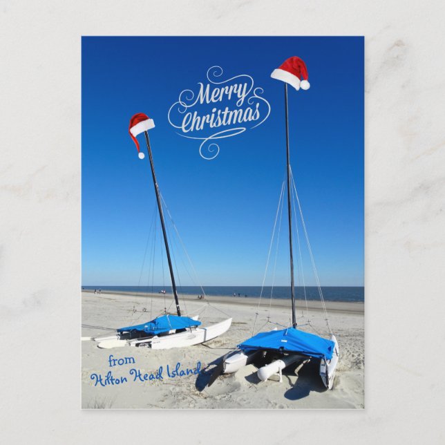 Merry Christmas from Hilton Head Island Coastal Postcard (Front)