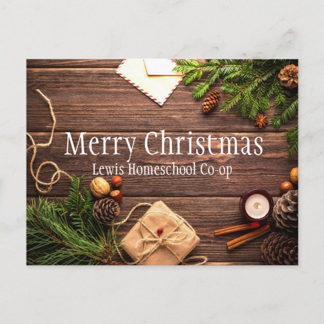 Merry Christmas from Homeschool Co op Postcard (Front)