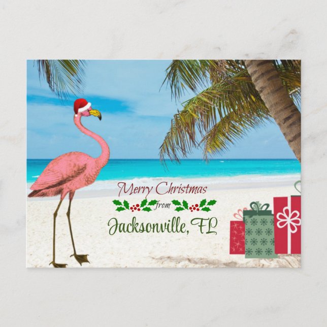 Merry Christmas from Jacksonville, FL Holiday Postcard (Front)