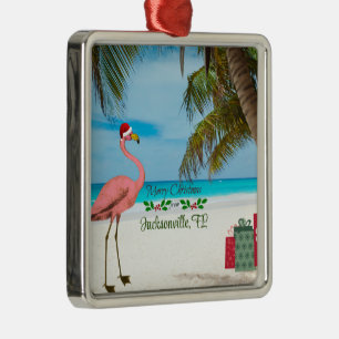 Merry Christmas from Jacksonville, FL Metal Ornament