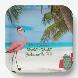 Merry Christmas from Jacksonville, FL Paper Plate