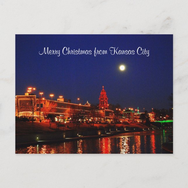 Merry Christmas from Kansas City Plaza Lights Holiday Postcard (Front)