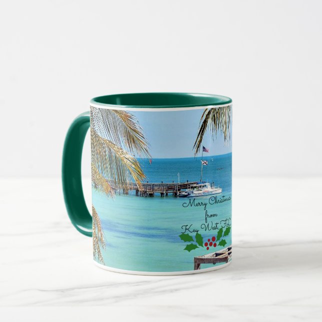 Merry Christmas from Key West Mug (Front Left)
