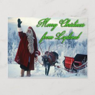 Merry Christmas from Lapland Holiday Postcard