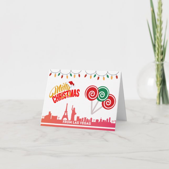 Merry Christmas from Las Vegas Cards (Front)