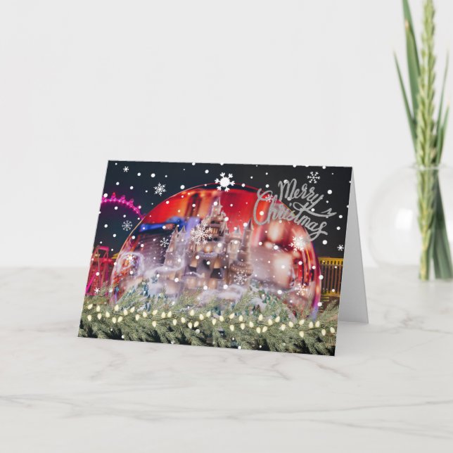 Merry Christmas from Las Vegas Greeting Card (Front)