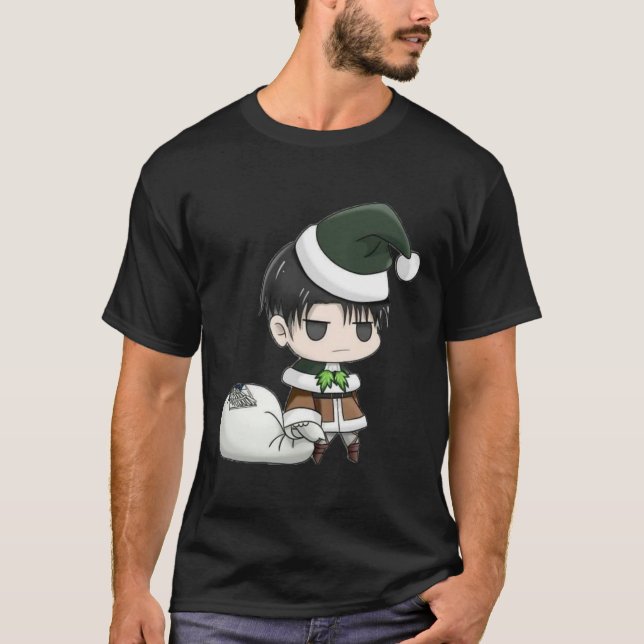Merry Christmas From Levi Ackerman Attack on Titan T-Shirt (Front)