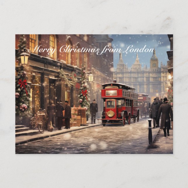 Merry Christmas from London Postcard (Front)