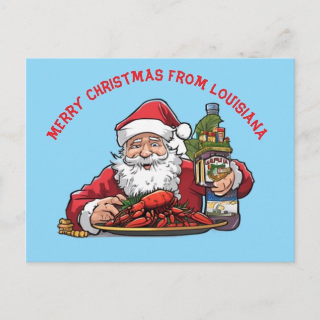 Merry Christmas From Louisiana Postcard (Front)