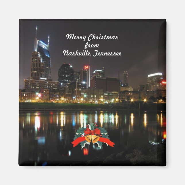Merry Christmas from Nashville Magnet (Front)