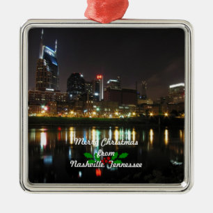 Merry Christmas from Nashville, Metal Ornament