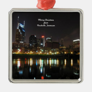 Merry Christmas from Nashville, Tennessee Metal Ornament