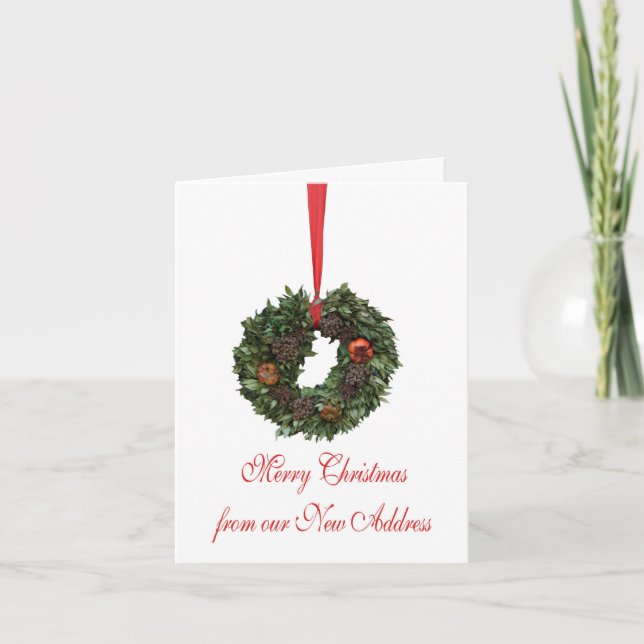 Merry Christmas from New Address Holiday Card (Front)