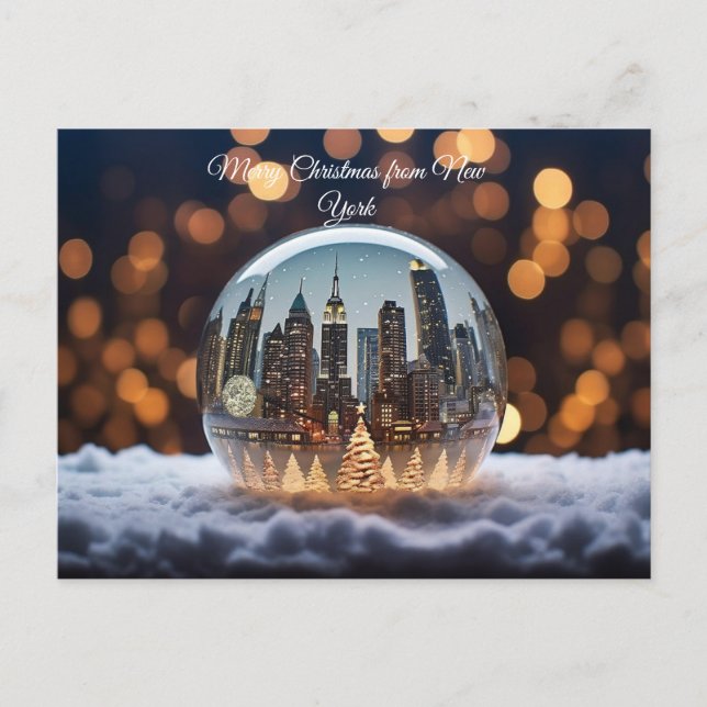 Merry Christmas from New York Holiday Postcard (Front)