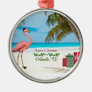 Merry Christmas from Orlando, FL Metal Ornament