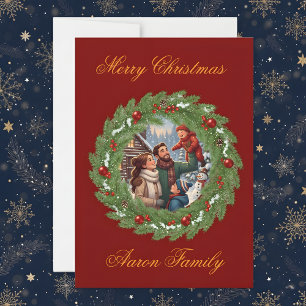 Merry Christmas From Our Family to Yours! Photo Gr Invitation