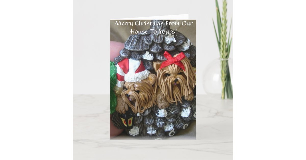 Merry Christmas From Our House To Yours Holiday Card | Zazzle.ca