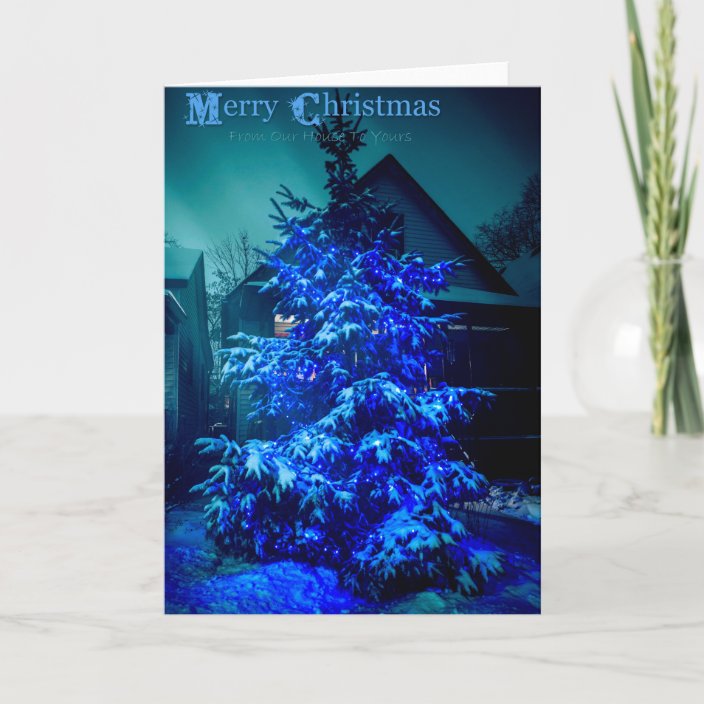 Merry Christmas From Our House to Yours Holiday Card | Zazzle.ca