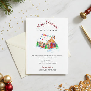 Merry Christmas from our New Home Holiday Cute Postcard