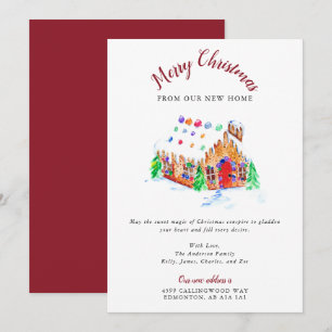 Merry Christmas from our New Home Moving Address A Announcement