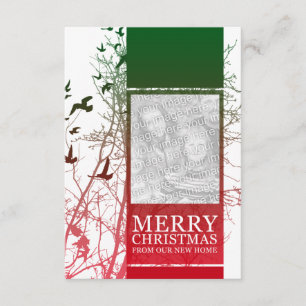 merry christmas from our new home (silhouscreen) invitation