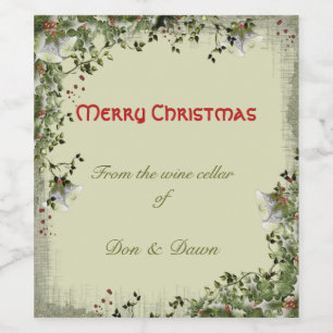 Merry Christmas From Our Wine Cellar Label