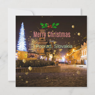 Merry Christmas from Poprad, Slovakia  Card