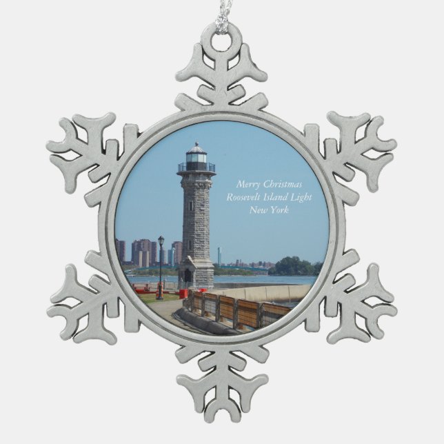Merry Christmas from Roosevelt Is. Light Ornament (Front)