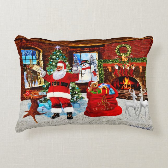 Merry Christmas from Santa Accent Pillow (Front)