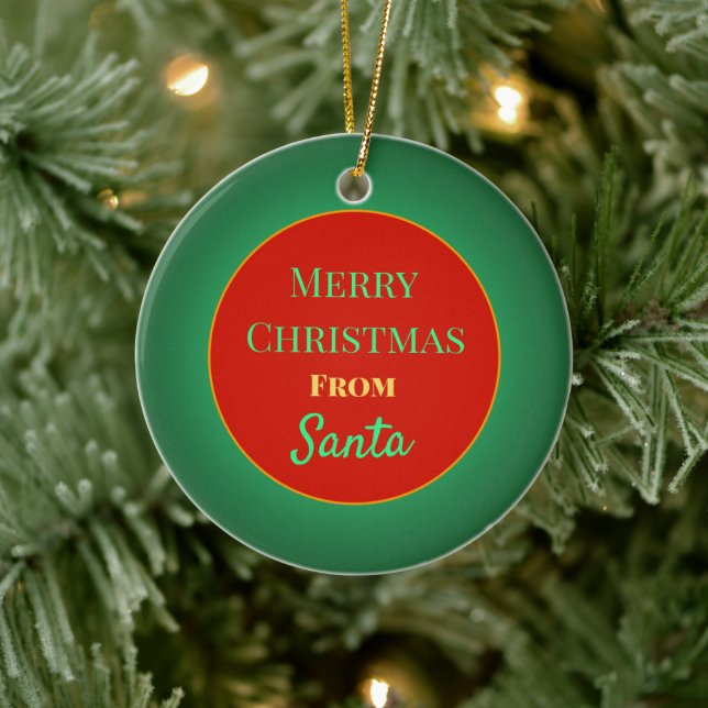 "Merry Christmas from Santa" Bribe Xmas Ornament (Tree)