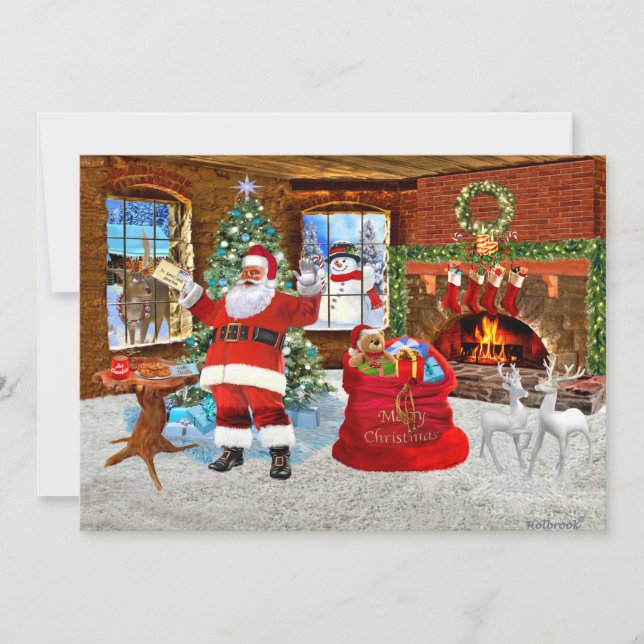 Merry Christmas from Santa Holiday Card (Front)