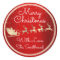 Merry Christmas From Santa Reindeer Sleight Red