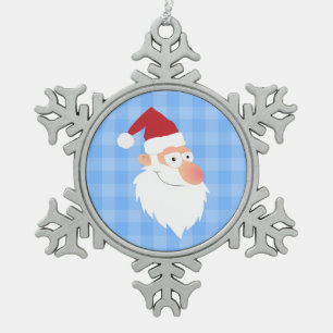 Merry Christmas From Santa Snowflake Pewter Christmas Ornament