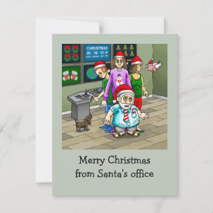 Merry Christmas From Santa's Office Holiday Card
