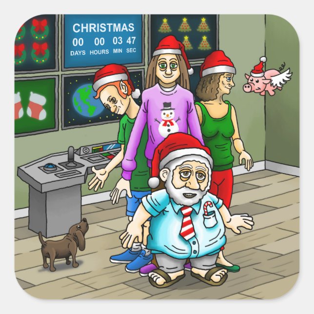 Merry Christmas from Santa's Office Sticker (Front)