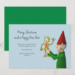 Merry Christmas from Santa's Toy Workshop Holiday Card