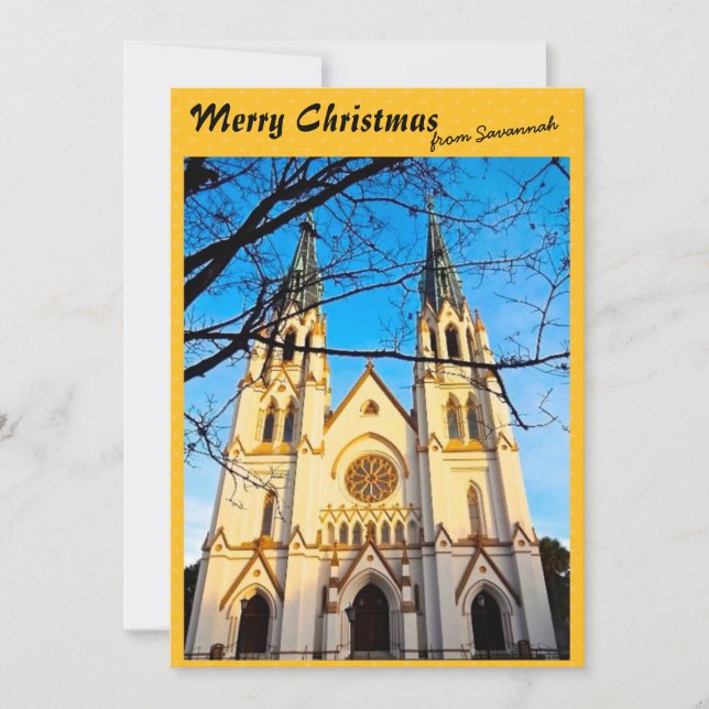 Merry Christmas from Savannah Cathedral of St John Holiday Card (Front)