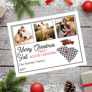 Merry Christmas from South Carolina Photo Holiday Postcard