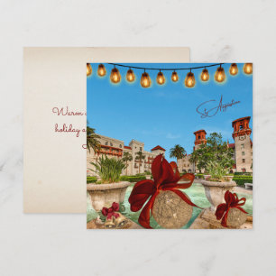Merry Christmas from St Augustine Florida Elegant Holiday Card