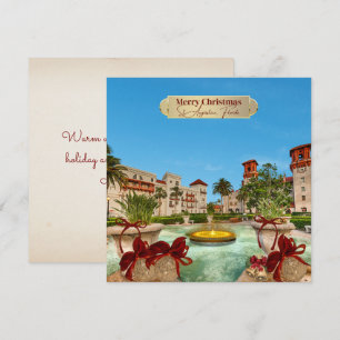 Merry Christmas from St Augustine Florida Elegant Holiday Card