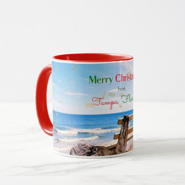 Merry Christmas from Tampa, FL Mug (Front Left)