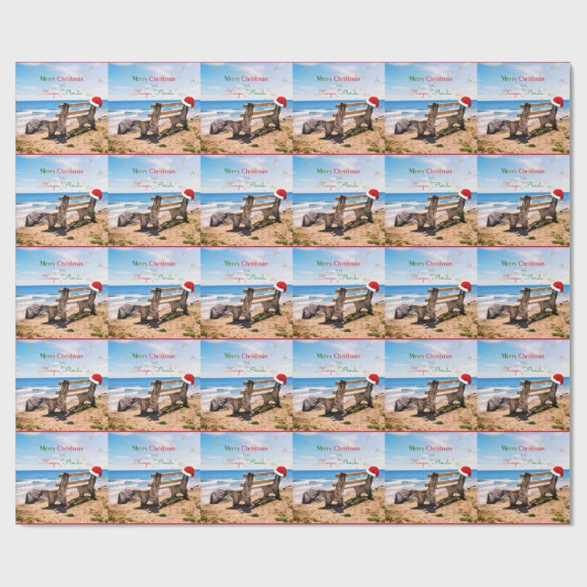 Merry Christmas from Tampa, Florida Wrapping Paper (Flat)