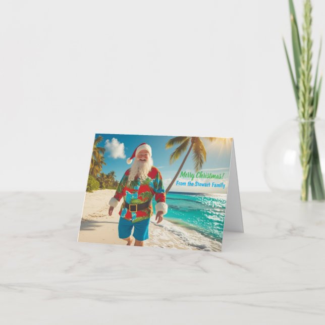 Merry Christmas from the Beach Holiday Card (Front)