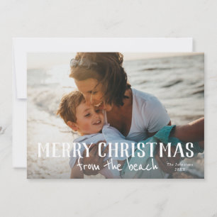 Merry Christmas from the beach photo holiday card