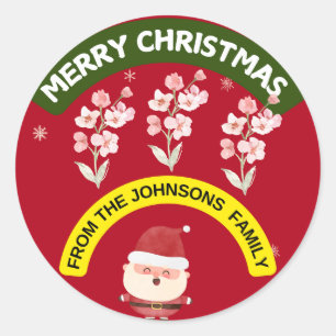 "Merry Christmas from the Johnsons Family Stickers