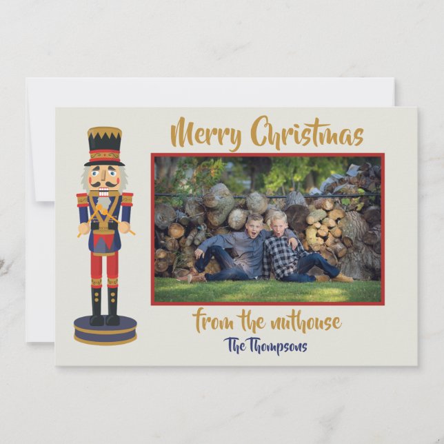 Merry Christmas from the nuthouse funny Nutcracker (Front)