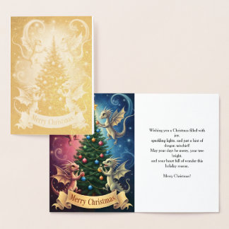 Merry Christmas from the Ornament Dragons Foil Card