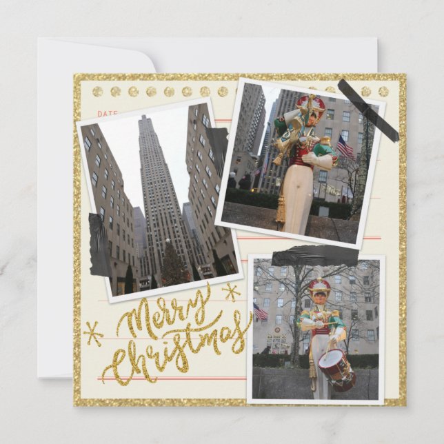 Merry Christmas from the Rockefeller Plaza in NYC Holiday Card (Front)